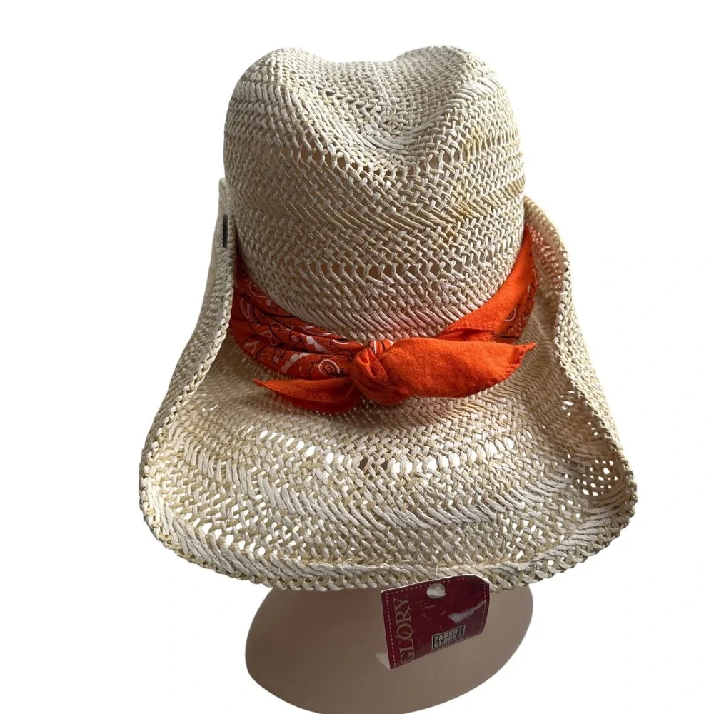Faded Glory‎ NWT Women's Straw Western Cowboy/Cowgirl  Hat Very Nice Y2K